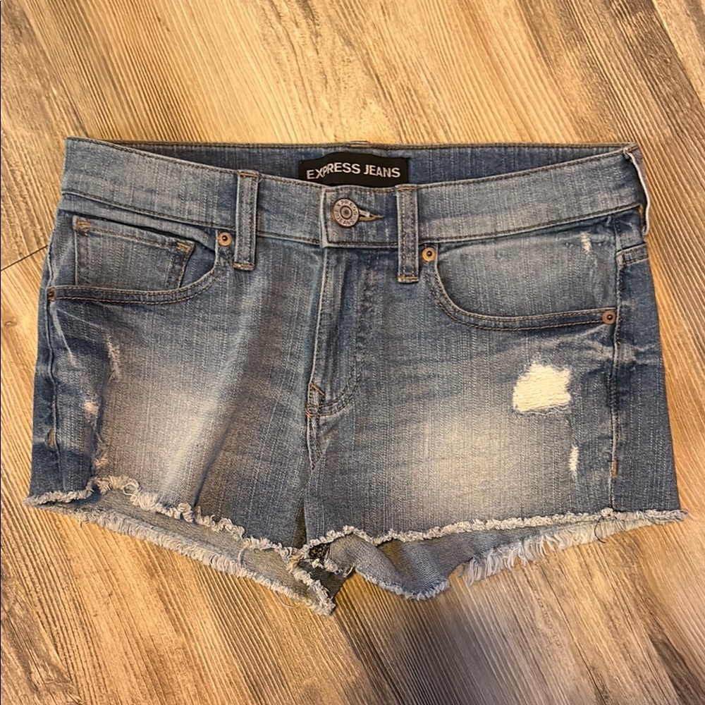 Express Blue Jean Shorts